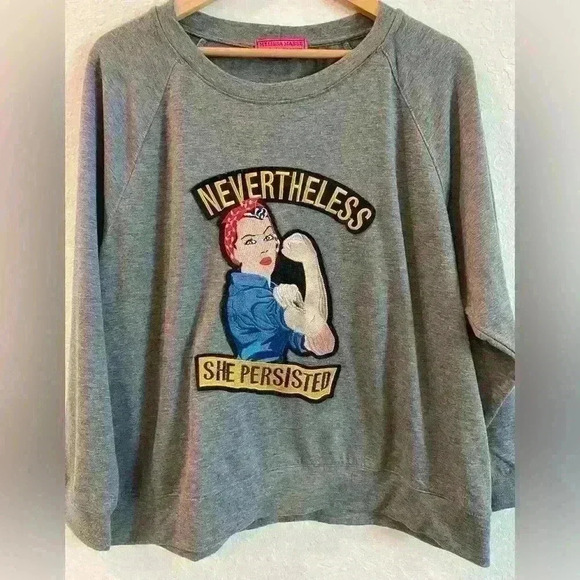 Melissa Masse Nevertheless She Persisted Rosie The Riveter Sweatshirt Size 1X - Picture 2 of 6